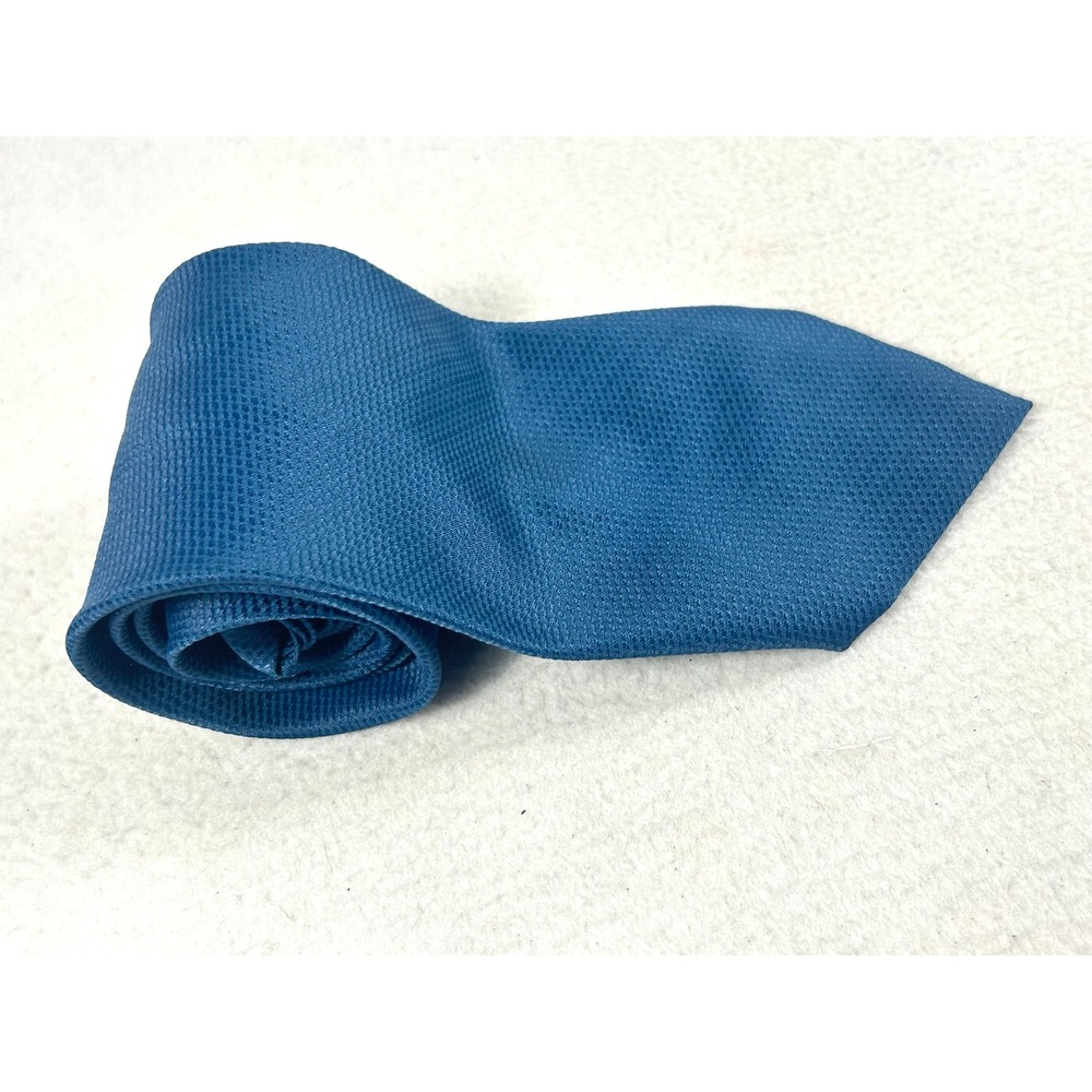 Unbranded Necktie Mens One Size Blue Textured Business Classic